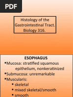 Histology of The Gastrointestinal Tract. Biology 316