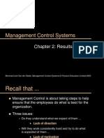 Management Control Systems: Chapter 2: Results Controls