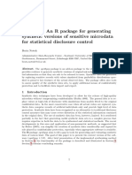 Synthpop: An R Package For Generating Synthetic Versions of Sensitive Microdata For Statistical Disclosure Control