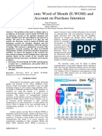 Effect of Electronic Word of Mouth (E-WOM) and Instagram Account On Purchase Intention