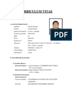 Curriculum Vitae Froilan Zamata