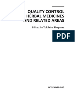 Quality Control of Herbal Medicines and Related Areas