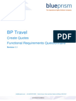 3.BP Travel - Create Quotes - Functional Requirements Questionnaire (FRQ)