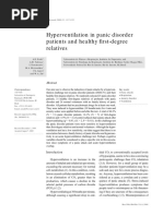 Hyperventilation in Panic Disorder Patients and Healthy First-Degree Relatives