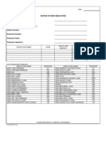 Form101 Notice of New Deduction