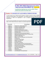 ISO 9001 2008 Filled Formats