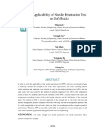 Applicability of Needle Penetration Test On Soft Rocks: Zhigang Li