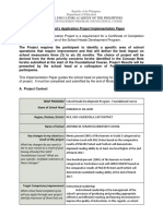 SHDP Foundation Course Application Project Plan