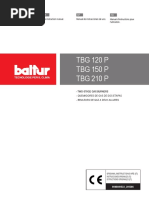 Baltur - Manual de Usuario Quemadores de Gas de Dos Etapas TBG-120P-150P-210P