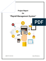 "Payroll Management System": Project Report On