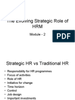 The Evolving Strategic Role of HRM: Module - 2