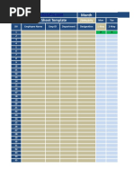 Employee Attendance Sheet