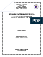 School Earthquake Drill: Accomplishment Report