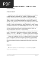 Analysis Vitamin C Fruit Juices