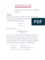 Durbin-Watson Test: A Test That The Residuals From A Linear Regression or Multiple Regression Are Independent