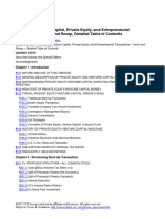 Structuring Venture Capital and Private Equity (2016) - Detailed Table of Contents