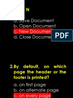 CTRL + N: A. Save Document B. Open Document C. New Document D. Close Document