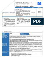 Outcomes - Based Teaching and Learning Plan in Geography: Vision Mission Motto Core Values