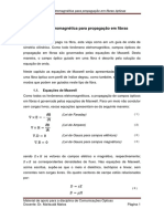 Teoria Eletromagnetica para Propagação em Fibras Ópticas