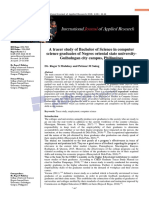 A Tracer Study of Bachelor of Science in Computer Science Graduates of Negros Oriental State University-Guihulngan City Campus, Philippines