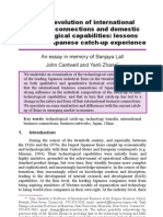 The Co-Evolution of International Business Connections and Domestic Technological Capabilities: Lessons From The Japanese Catch-Up Experience