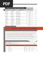 Excel Gantt Chart Template: Enter Your Project Details Here