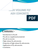 High Volume Fly Ash Concrete