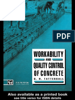 Workability and Quality Control of Concrete PDF