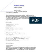 Curriculum Técnico Mecatrónico Automotriz