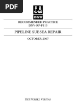 DNV RP F113 - Pipeline Subsea Repair