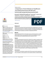 Comparison of Viral Infection in Healthcare-Associated Pneumonia (HCAP) and Community-Acquired Pneumonia (CAP)