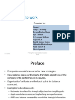 Putting The Balanced Scorecard To Work: Presented by