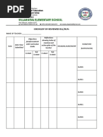 Checklist of Reviewed DLL