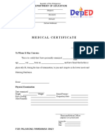 Medical Certificate