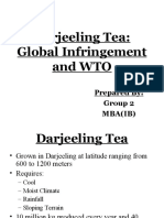 Darjeeling Tea: Global Infringement and WTO: Prepared By: Group 2 Mba (Ib)