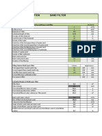 Design Calculation Sand Filter: Basis Data Taken For The Design of The Multi Layer Sand Filter