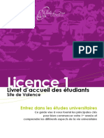 Livret D Accueil en Licence 1 VALENCE