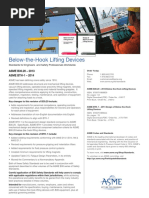 Below-the-Hook Lifting Devices: ASME B30.20 - 2013 ASME BTH-1 - 2014