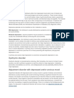 Major Depression: Mental Disorders (DSM) and International Classification of Diseases (ICD) Diagnostic Criteria