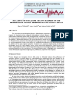 Influence of Nonlinear Viscous Dampers On The Probabilistic Seismic Response of Linear Structures