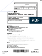 January 2011 MS - Unit 1 Edexcel Biology A-Level