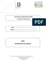 Epreuves de Préparation Au Concours ESCG ISTEC