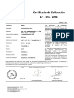 Cert. LH-045 - Termohigrometro