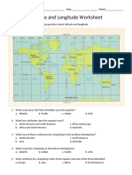 Latitude and Longitude Worksheet-1