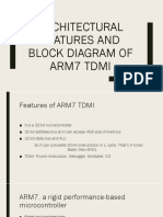 Architectural Features and Block Diagram of Arm7 Tdmi