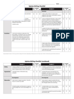 Opinion Writing Checklist