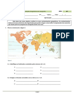 Geografia Ficha de Trabalho 8º Ano