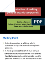 Determination of Melting Point of Organic Compounds