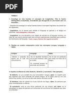 Tarea de Lengua Española II