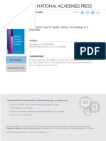 The National Academies Press: Building The Case For Health Literacy: Proceedings of A Workshop